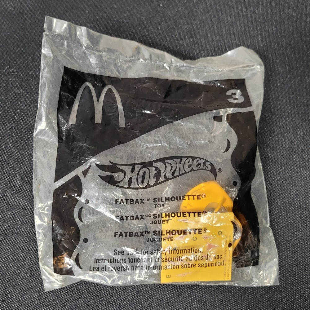 Vintage 2004 McDonald's Hot Wheels Fatbax SILHOUETTE #3 Happy Meal Toy Sealed